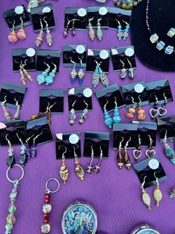 Vintage Beaded Jewelry  Earrings, Bracelet, Necklace 