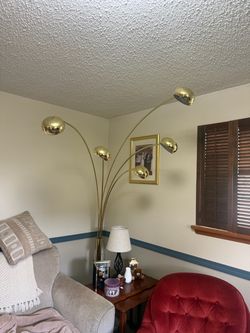 Vintage gold spider lamp