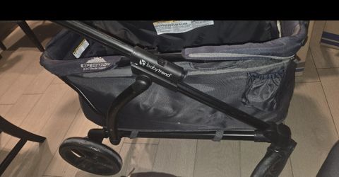 Baby Trend Expedition 2-In-1 Stroller Wagon, Smokey Navy