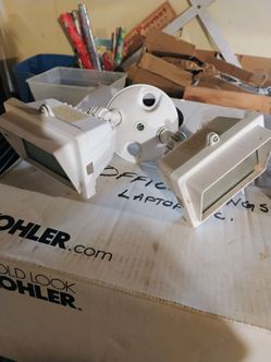 White flood lights
