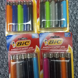 BIC LIGHTERS 5 PACKS