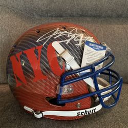 Jeremy Shockey Signed Full Size Authentic Hydrodipped Helmet New York Giants Beckett COA
