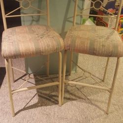 2 Metal  Bar Stools