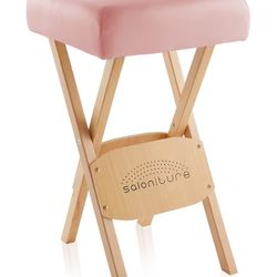 Saloniture Wood Folding Stool Pink