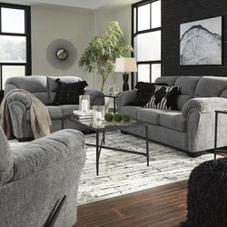 Allmaxx Pewter Living Room Set (SOFA and LOVESEAT