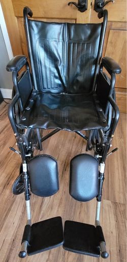 Black Wheelchair with Leg Rests
