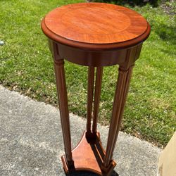 2 Wood Plant Stands