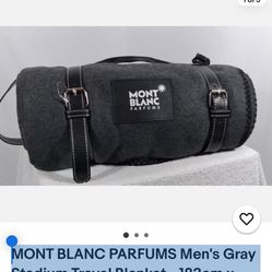 MONT BLANC PARFUMS Men's Gray Stadium Travel Blanket - 183cm x 150cm