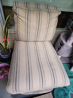 Stripped Upholstered Chair