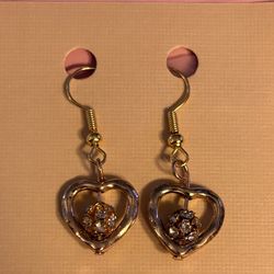 Dangle Heart Earrings