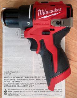 Milwaukee  M12 subcompact DRILL brushless