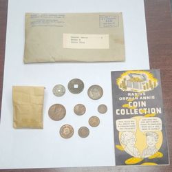 Little Orphan Annie Coin Set with Original Letter 1937