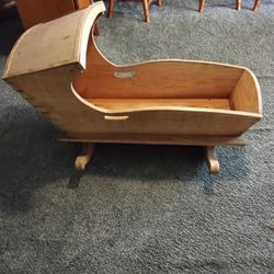 Hand Crafted Wood Cradle.  Make Offer 
