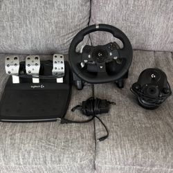 Logitech G920 Racing Wheel And Pedals With Driving Force Shifter Tested Working