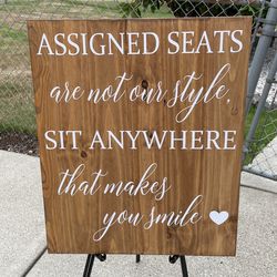 Wedding Ceremony Seating Sign