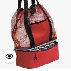 Mesh Bag With Can Compartment 
