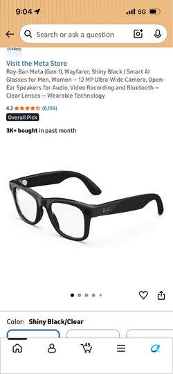Meta glasses gen 1 wayfarer