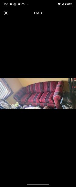 Red Southwestern Pull  Out Couch