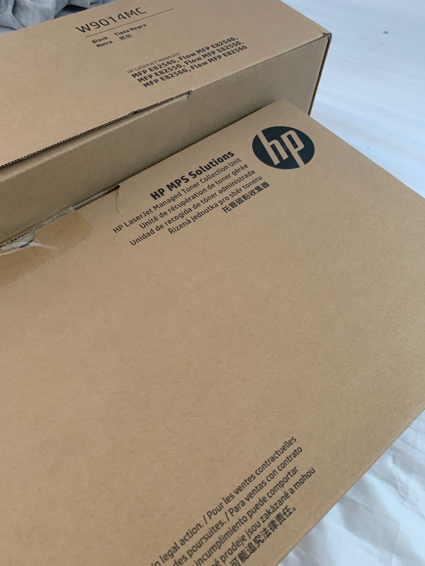 Both HP Laserjet Managed toner collection unit and managed printer cartridge