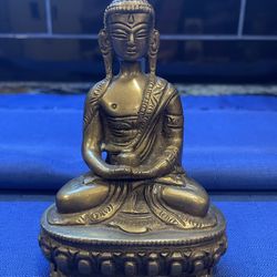 Antique Tibetan Medicine Buddha With Base Plate 