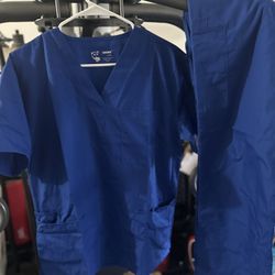 Medical Scrub Unisex V Neck Scrubs Set Medical Uniform - Women and Man Nursing Scrubs Set Top and Pants Set  Workwear Nursing Uniform Color Blue