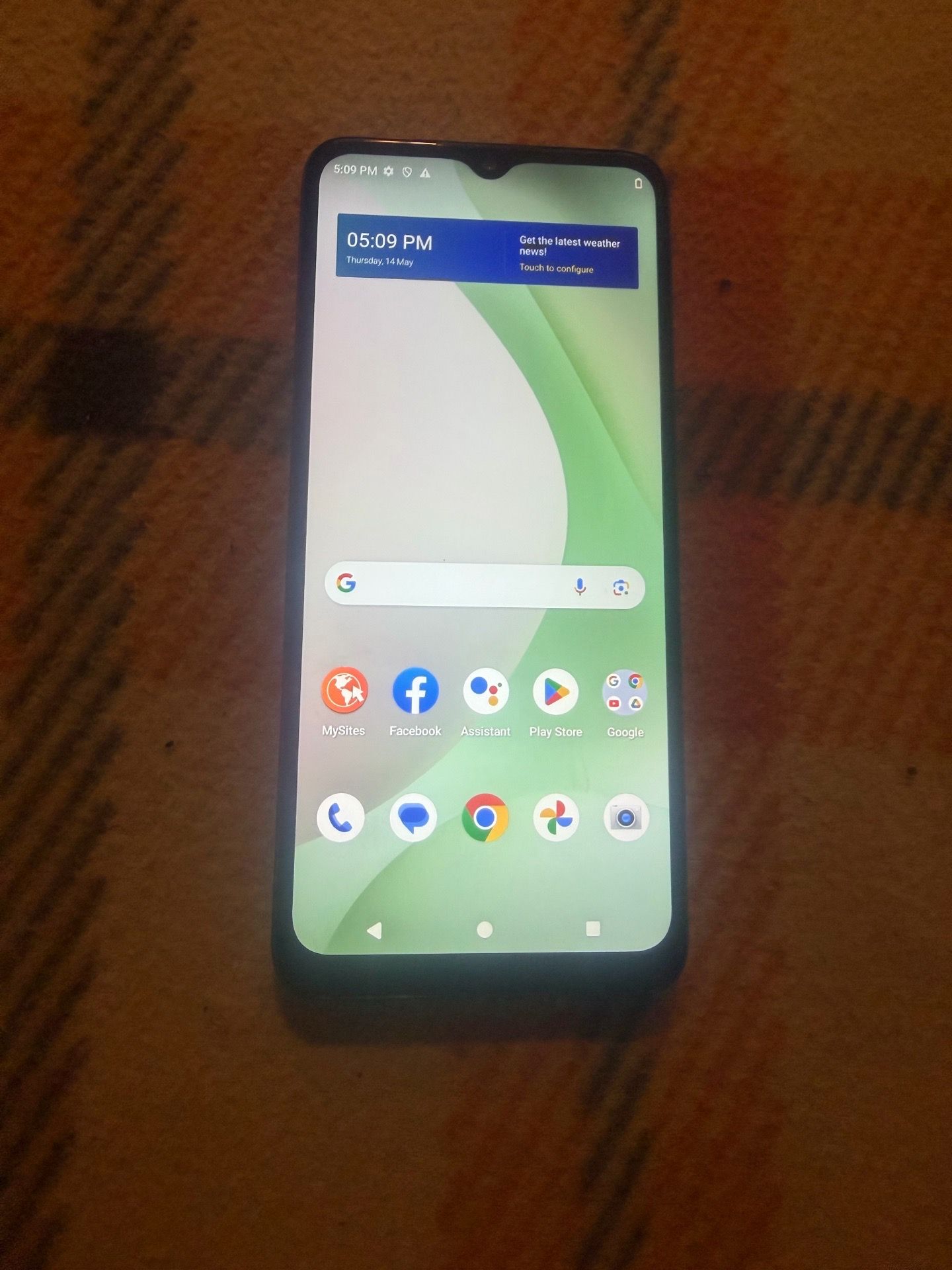 Blue android phone