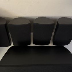 Definitive Technology ProMonitor Bookshelf Speakers | 4 Speakers, center & woofer Black | for Home T