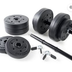 40lb Adjustable Vinyl Dumbbell Set