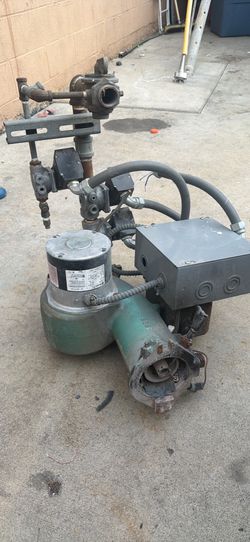 Industrial AC Motor Pump Assembly with Valves