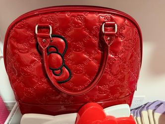 Hello Kitty Red Patent Embossed Handbag