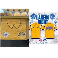 LA Dodgers Lakers Night Warm Up Jacket Size M SGA 9/4/26 World Series Champs