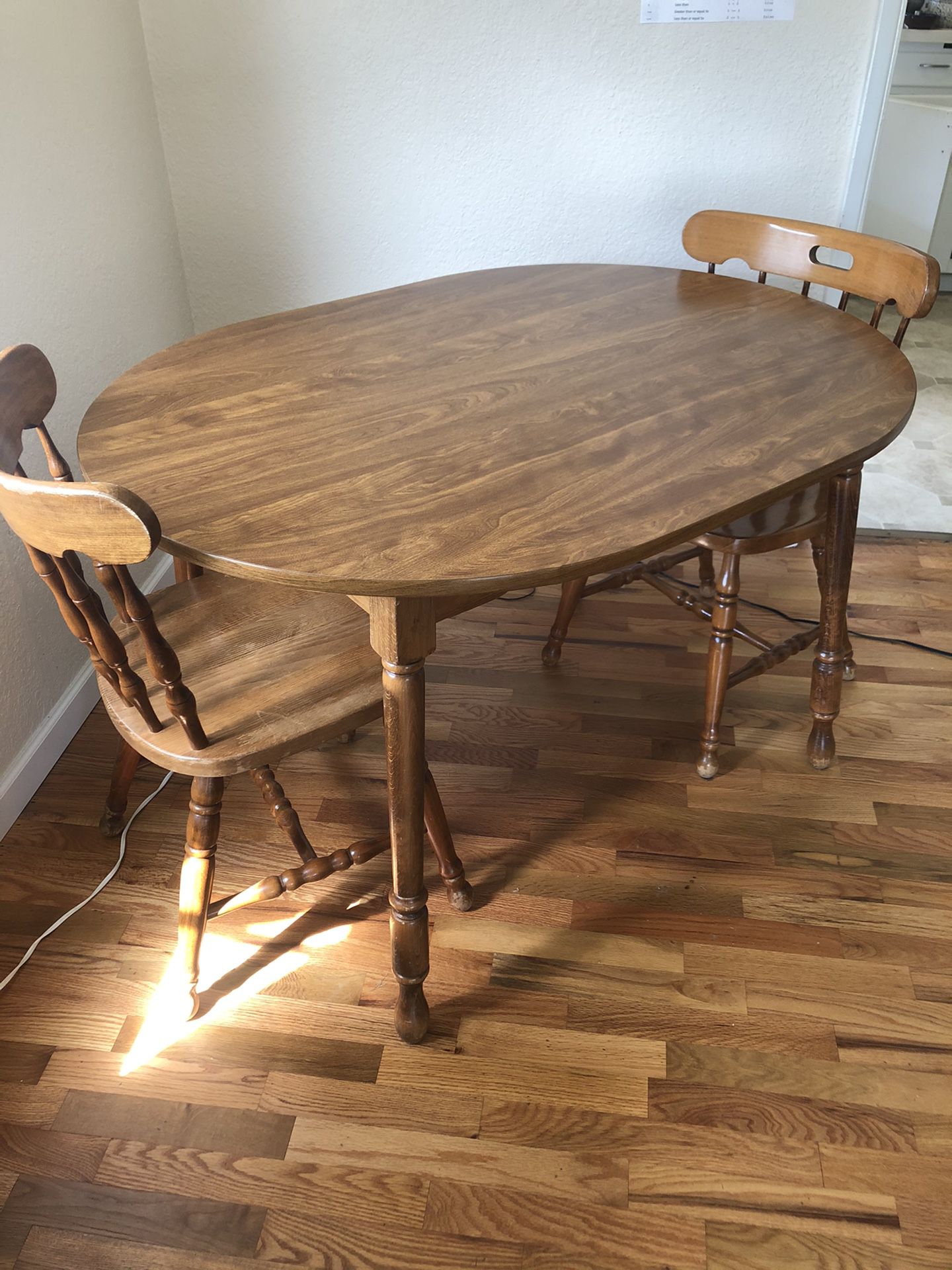 Cute laminated oval kitchen table
