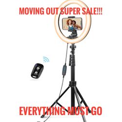 UBeesize Upgraded 12'' Ring Light with 62'' Tripod Stand and Magnetic Phone Holder,LED Selfie RingLight for iPhone with Wireless Remote,Circle Light f