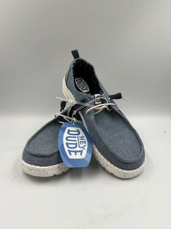 NEW Hey Dude Wendy Chambray Women’s  7 Light Blue Slip on Loafers NWT