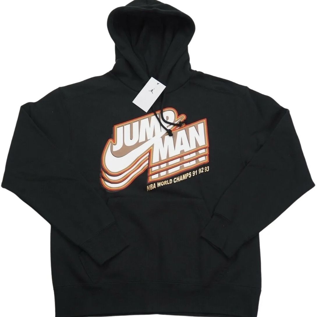 Nike Air Jordan Jumpman Retro Hoodie NBA Champs 91 Black SZ S for