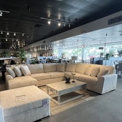 Ivory 4PC Chaise Sectional Couch