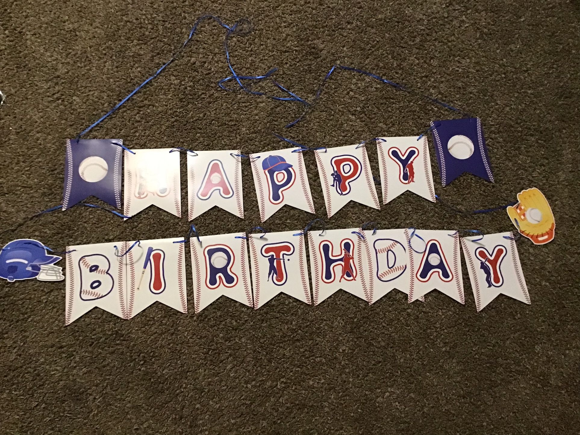 Kids Baseball Birthday Banner