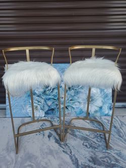 Angelic NEW White & Gold BARSTOOL/ Bar Stool Set