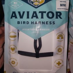 Aviator Harness Bird Leash Mini Blue Pink Black Green Outdoor Parrot Fun