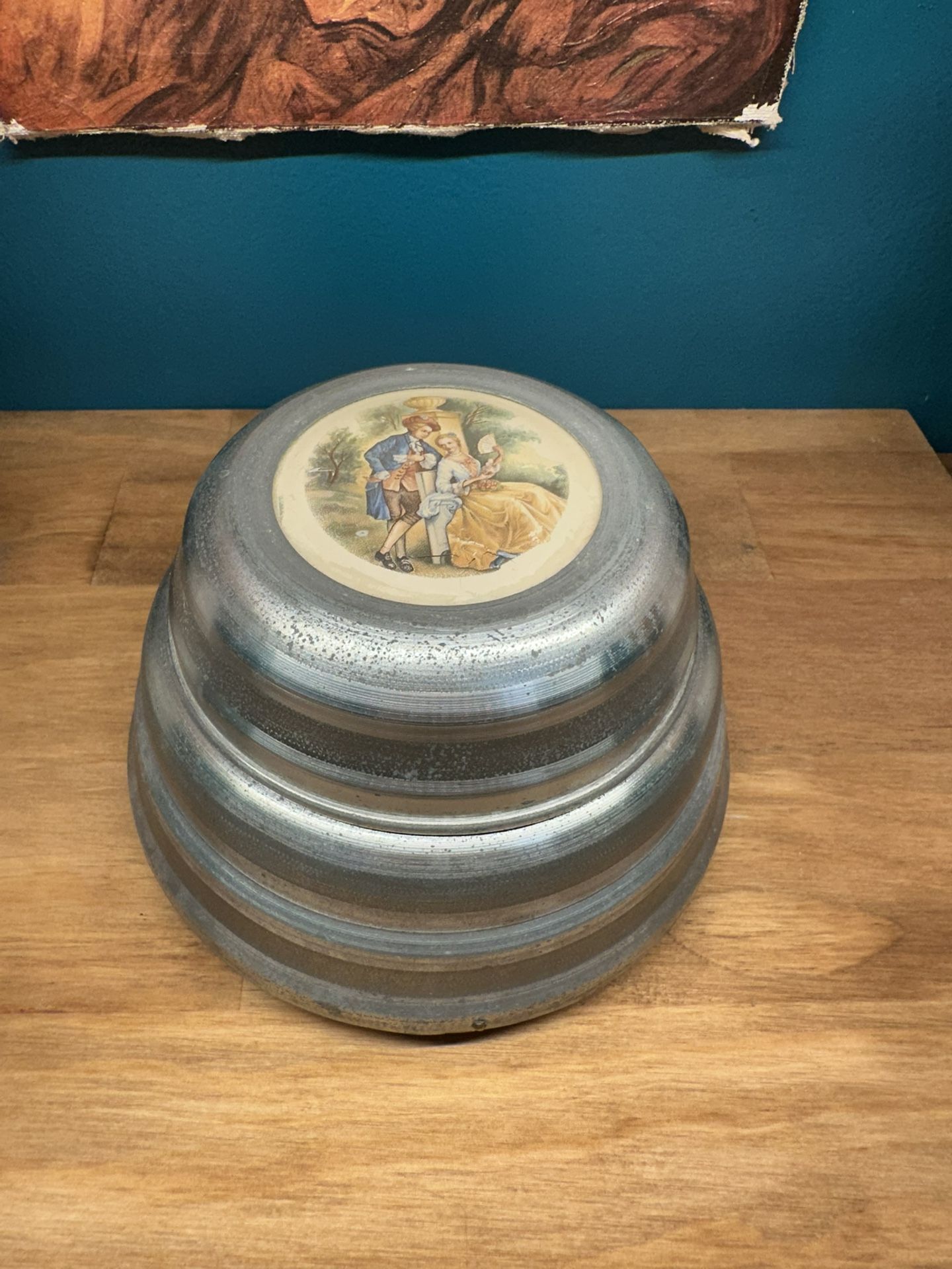Vintage Music Face Powder Box