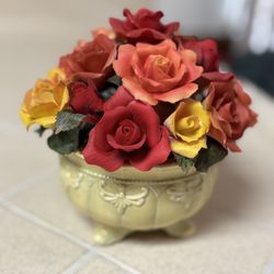 Vintage Porcelain Rose Flowers Music Box – La Vie en Rose