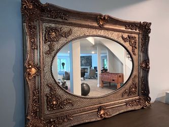 Bronze ornate decorative wall mirror