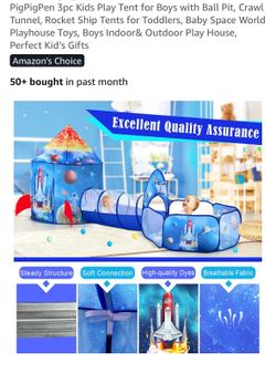 3 piece space tent for toddler/ kids