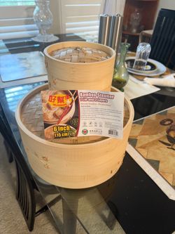 Bamboo steamer 1 lid and 2 layers