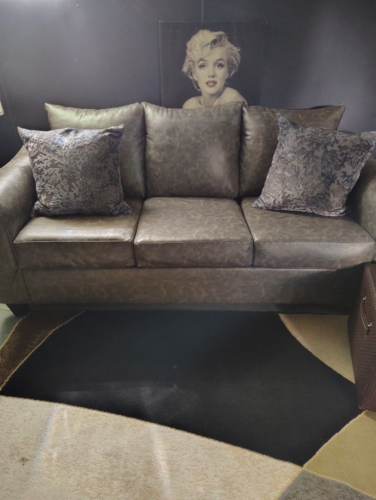 Brown Leather Couch