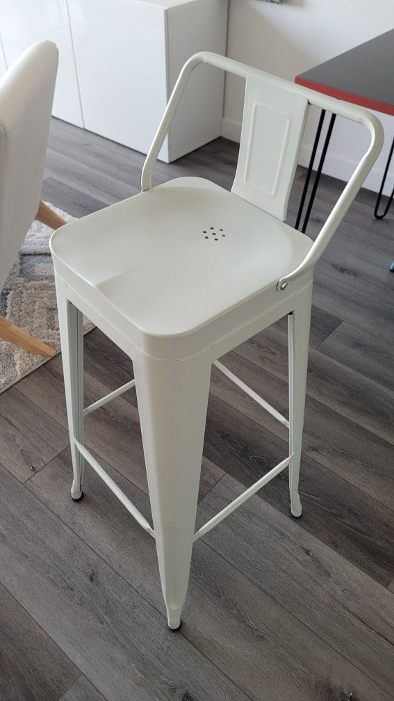 Steel Bar Stools, Set Of 4