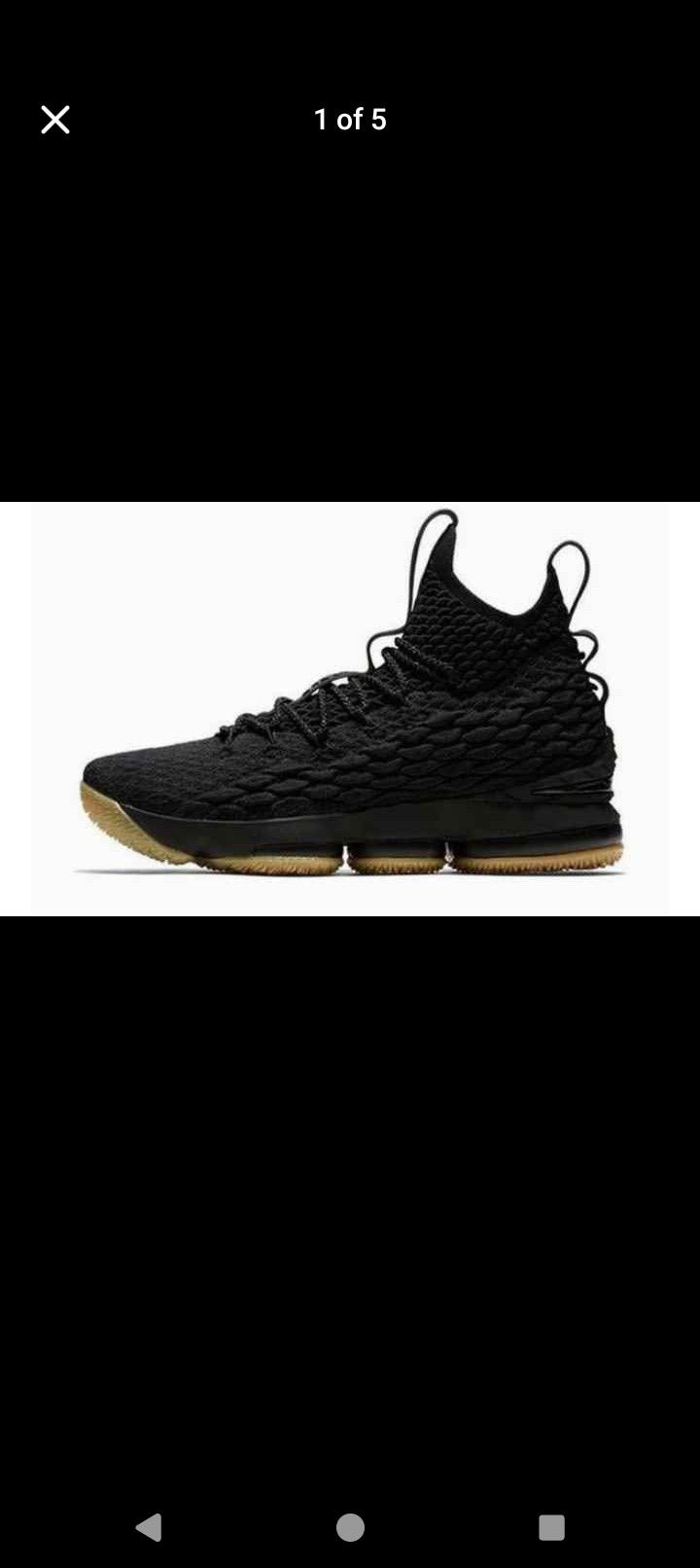 Brand new Nike LeBron 15" black gum (Size 10)