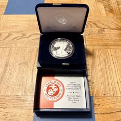 Marine Corps American Eagle One Ounce Silver Proof Coin