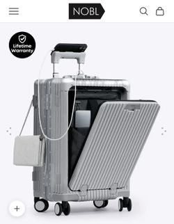 Luggage- NOBL silver Carry On Suitcase