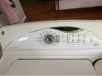 GE washer works good just a little noisy being next to my bedroom I couldn’t take the noise.